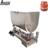 Semi-automatic 100-1000ml Pneumatic Paste Fillers Horizontal Mixer Filling Machine