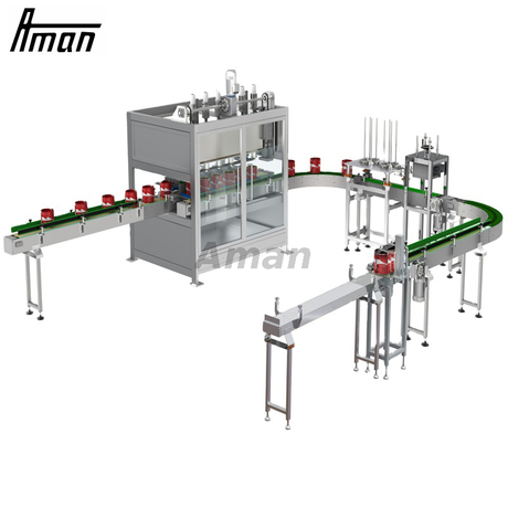 Oil And Chemicals Filling Packing Machine Line