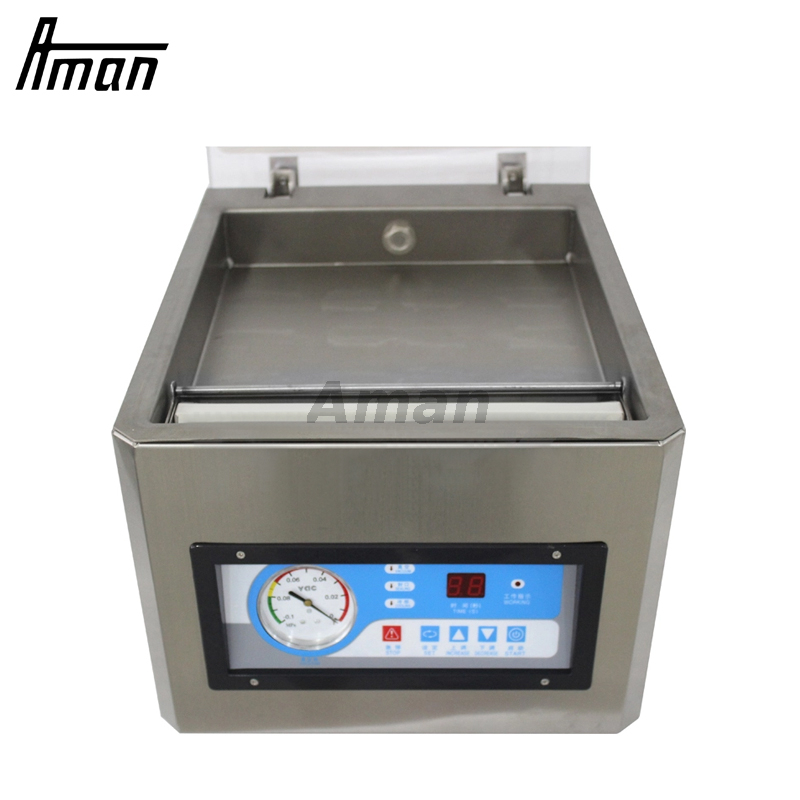 Food Sealed Single Chambe Vacuum Table Top Vacuum Packing Machine Commercial Household Vacuum Packer for Food Plastic Electric